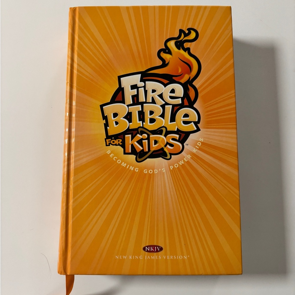 Fire Bible for Kids: New Kings James Version Hardcover Holographic Exterior page